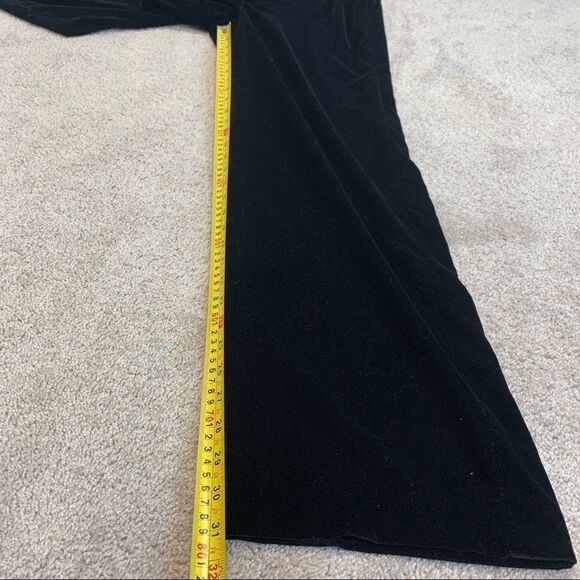 Zara black velvet high waisted straight leg pants size M NWT - Picture 8 of 12